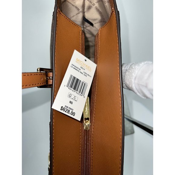 MK Gilly Large Color-Block Tote Bag -Luggage Multi - Picture 7 of 8